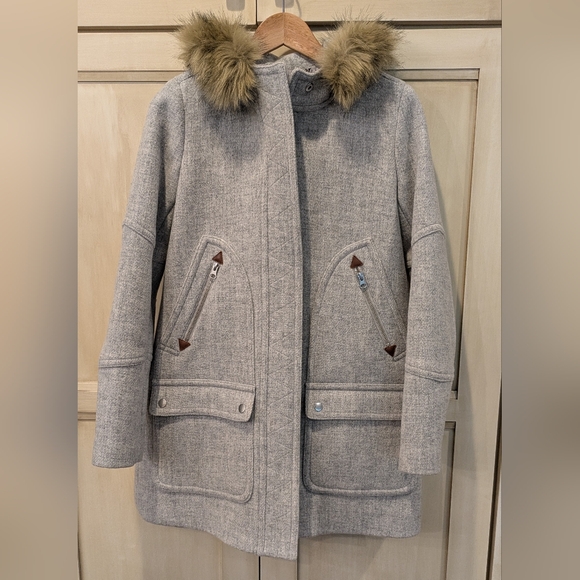 J. Crew Chateau Parka In Italian Stadium Cloth ~ Sz 4 - Picture 1 of 10